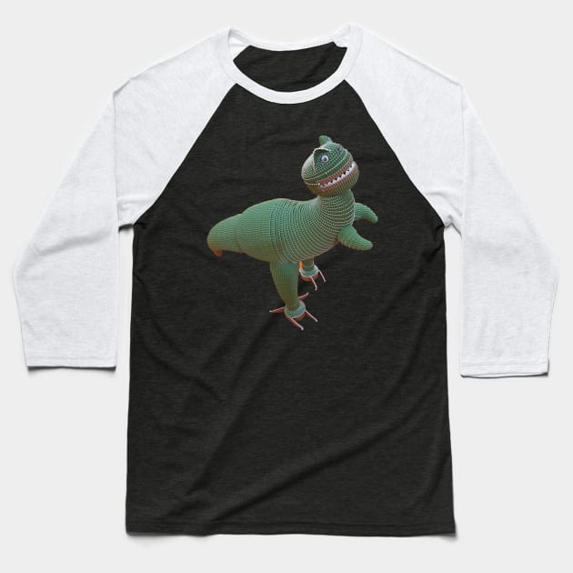 The crazy T-Rex Baseball T-Shirt by Crazy_Paper_Fashion